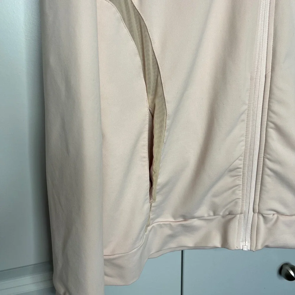 Fabletics Jacket‎ Blush Pink Mesh Panel Zip Activewear XL